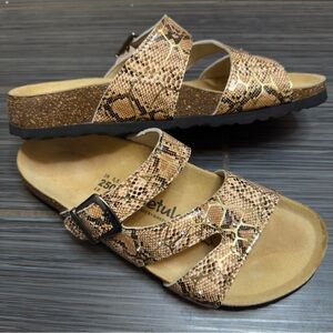 BETULA Snake Print Sandals women’s size 8